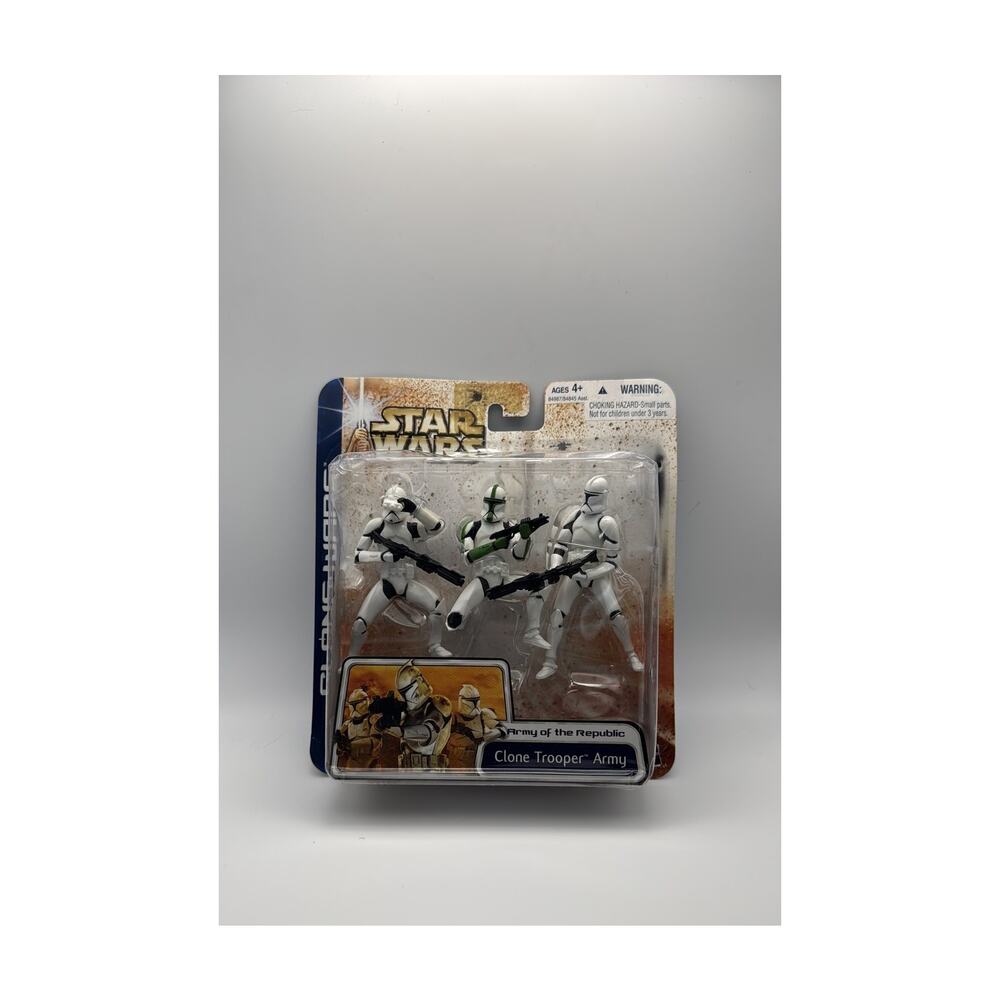 Star Wars Clone Wars 2003 Army of Republic Clone Trooper 3-Pack Green White